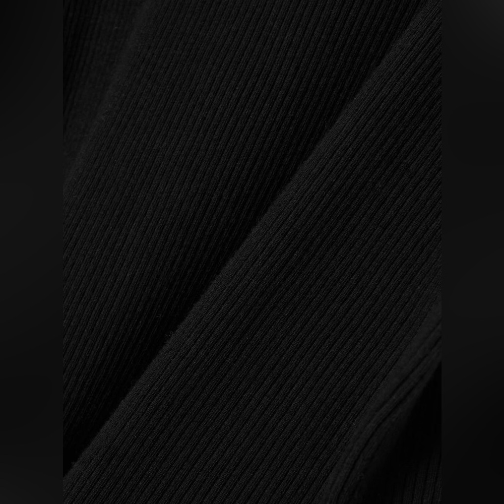 THE ROW Misty ribbed cotton-jersey tank black size XL - Picture 7 of 7